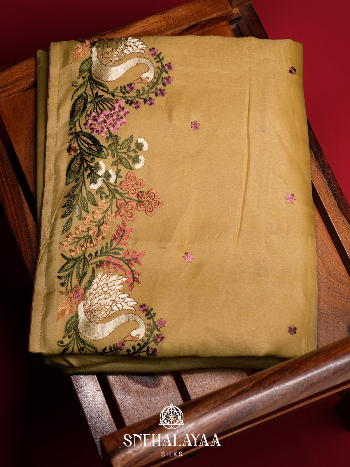 Yellow Raw Silk Saree