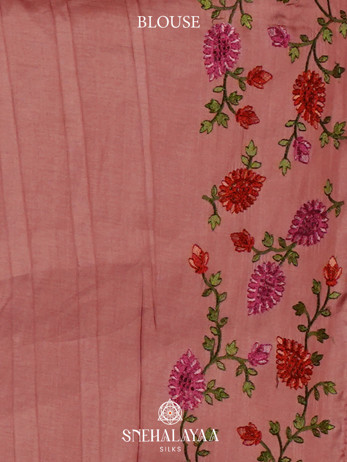 Peach Raw Silk Saree