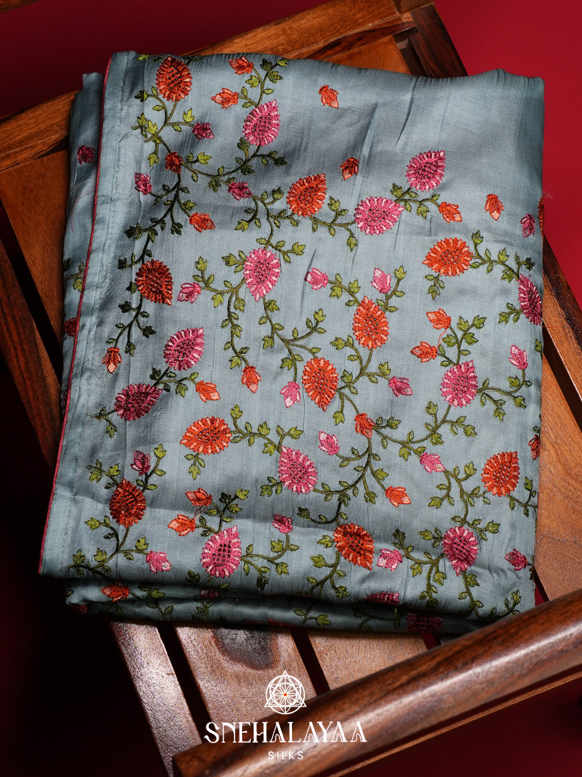 Blue Raw Silk Saree