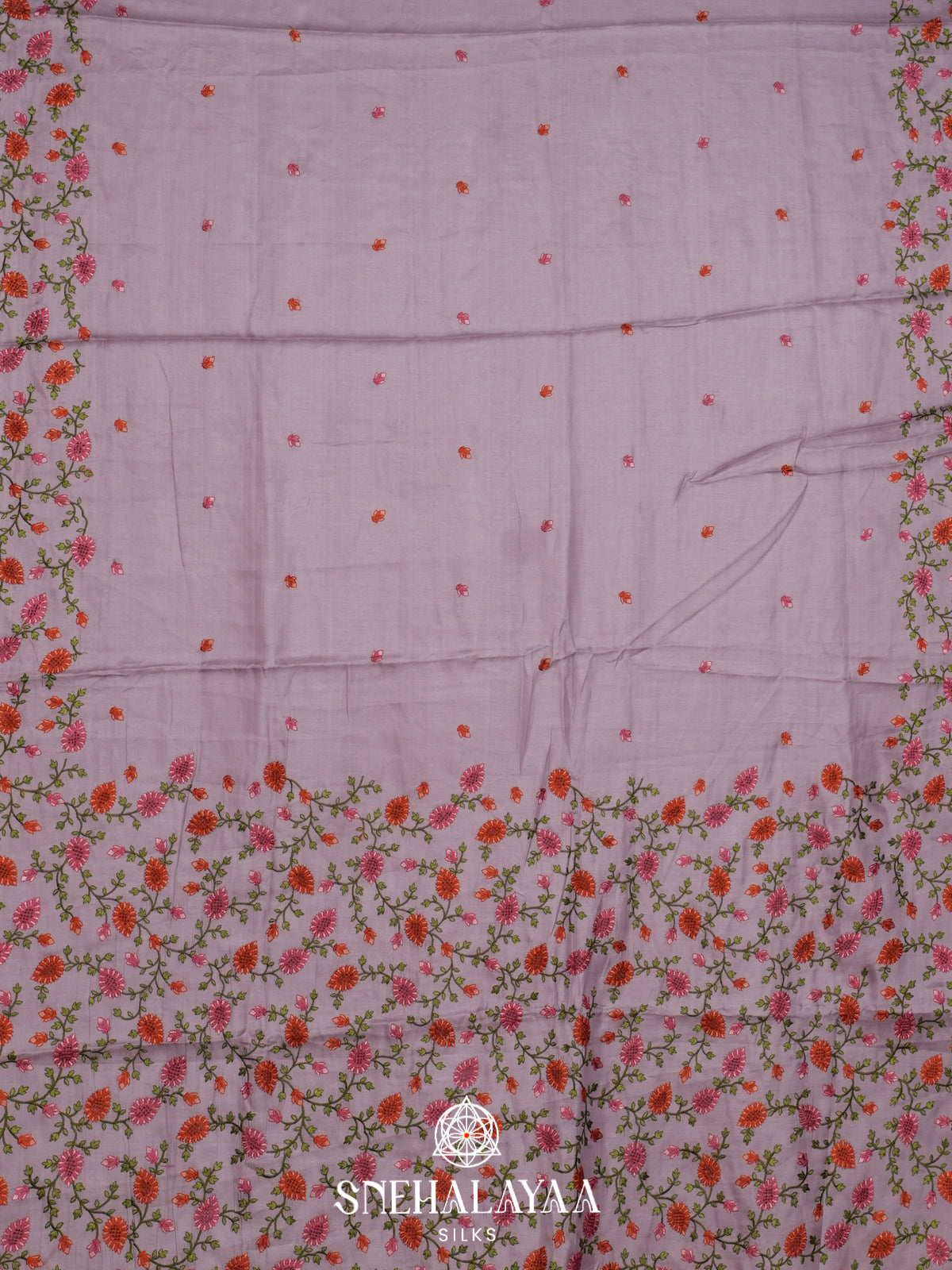 Lilac Raw Silk Saree