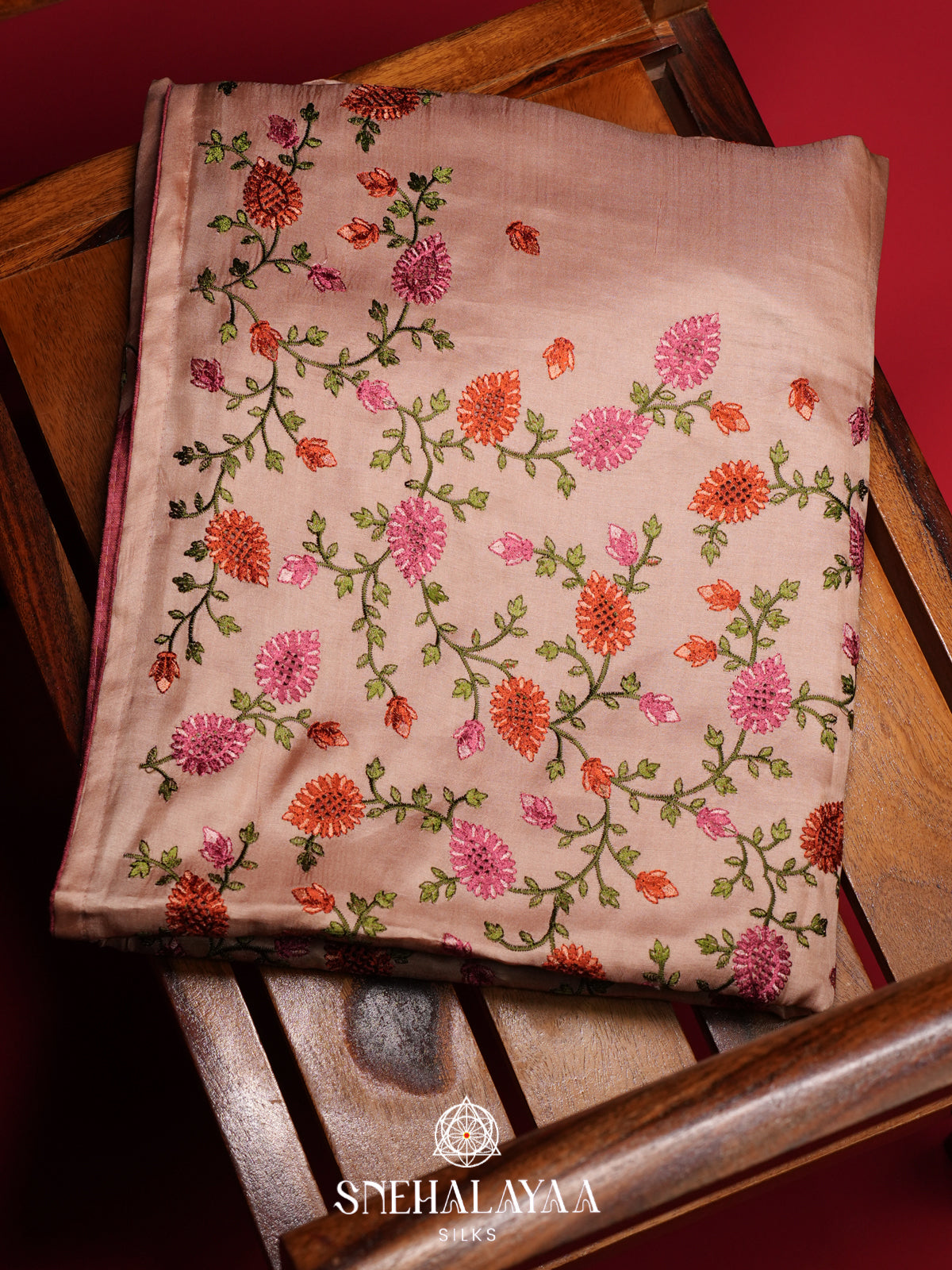 Cream Raw Silk Saree