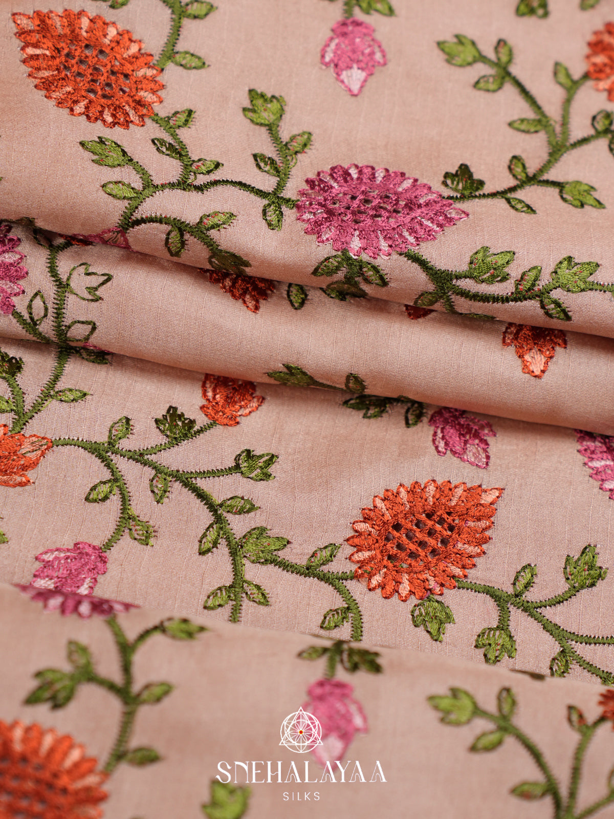 Cream Raw Silk Saree