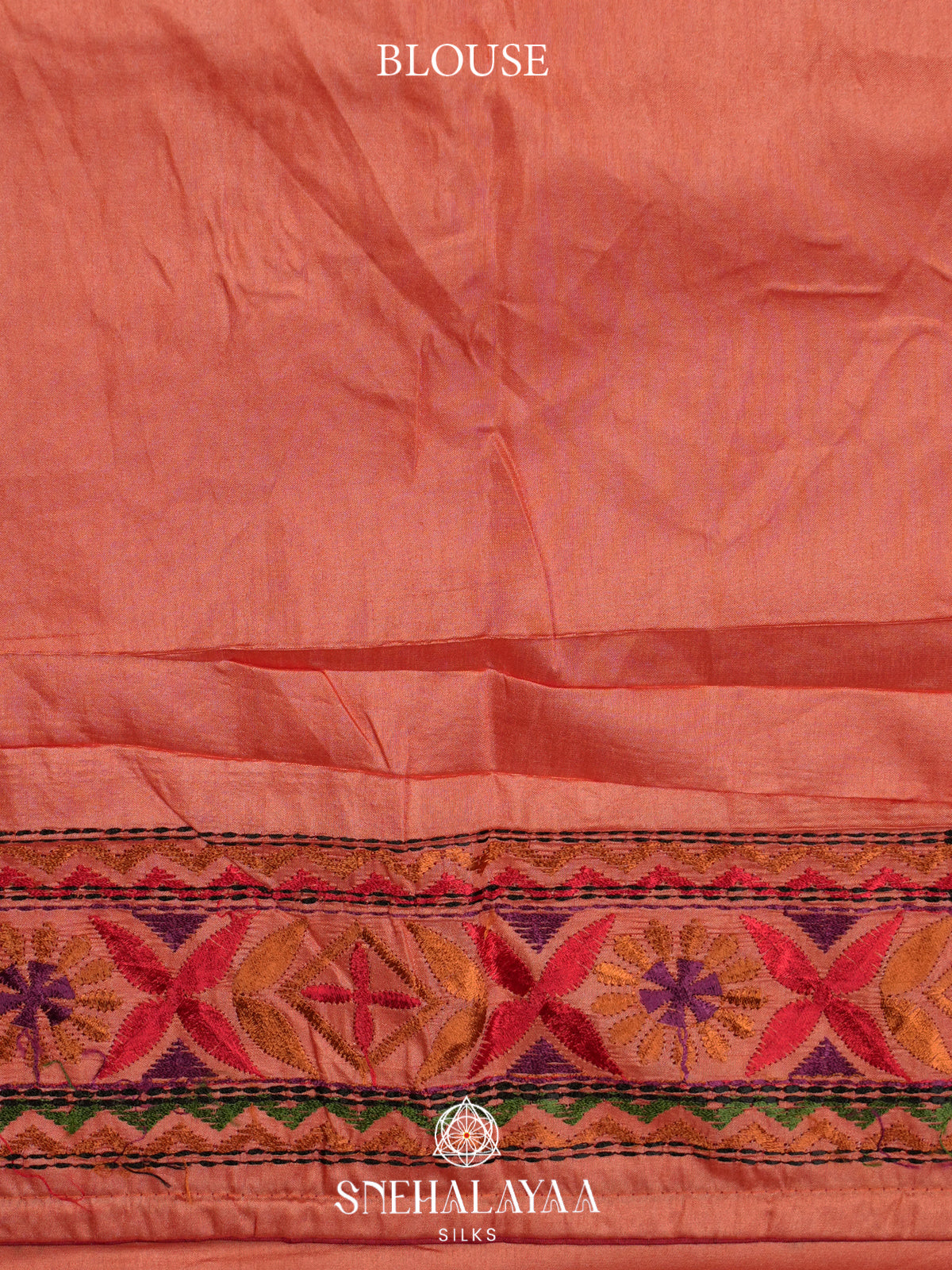 Orange Raw Silk Saree