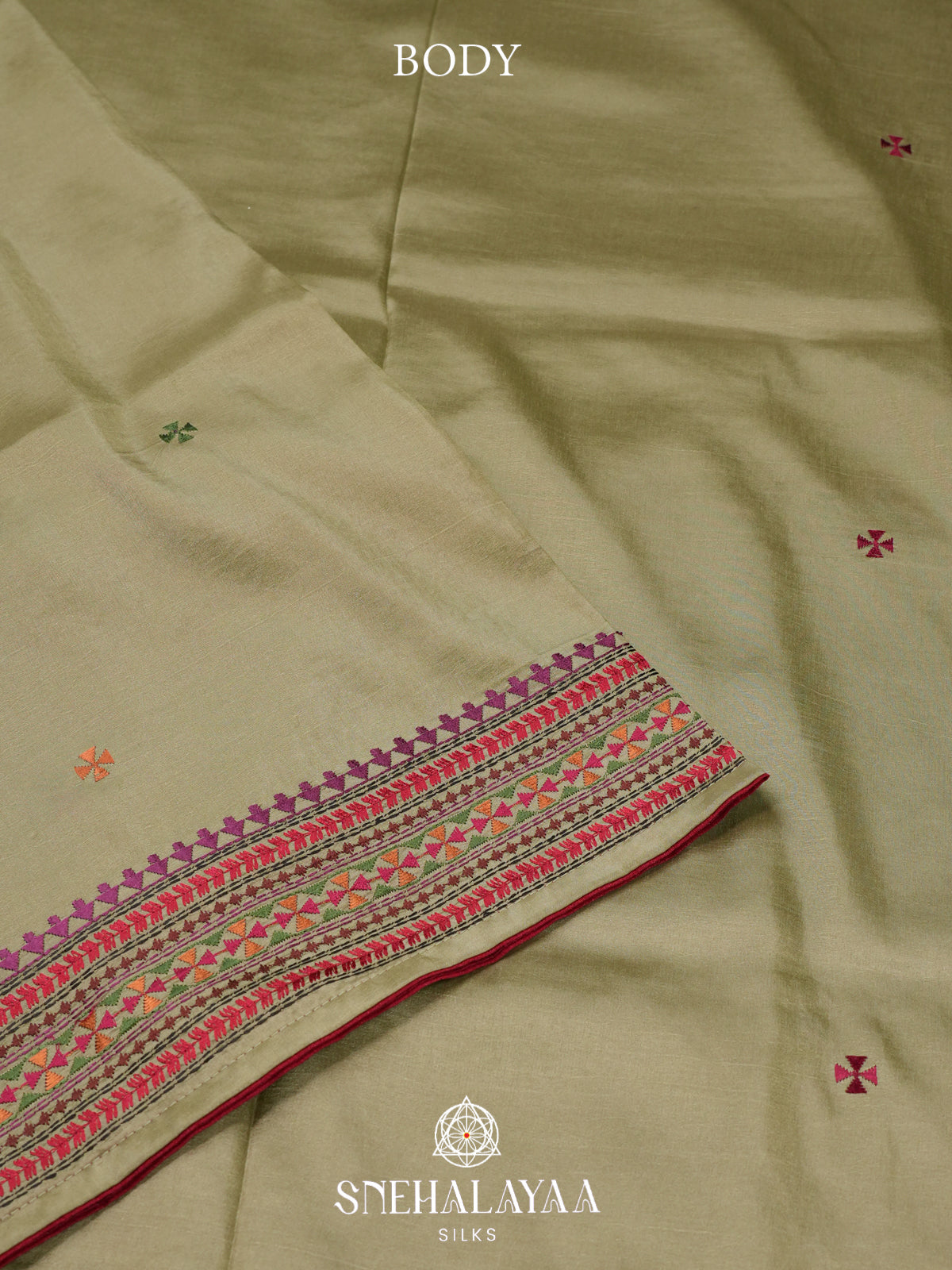 Pista Green Raw Silk Saree
