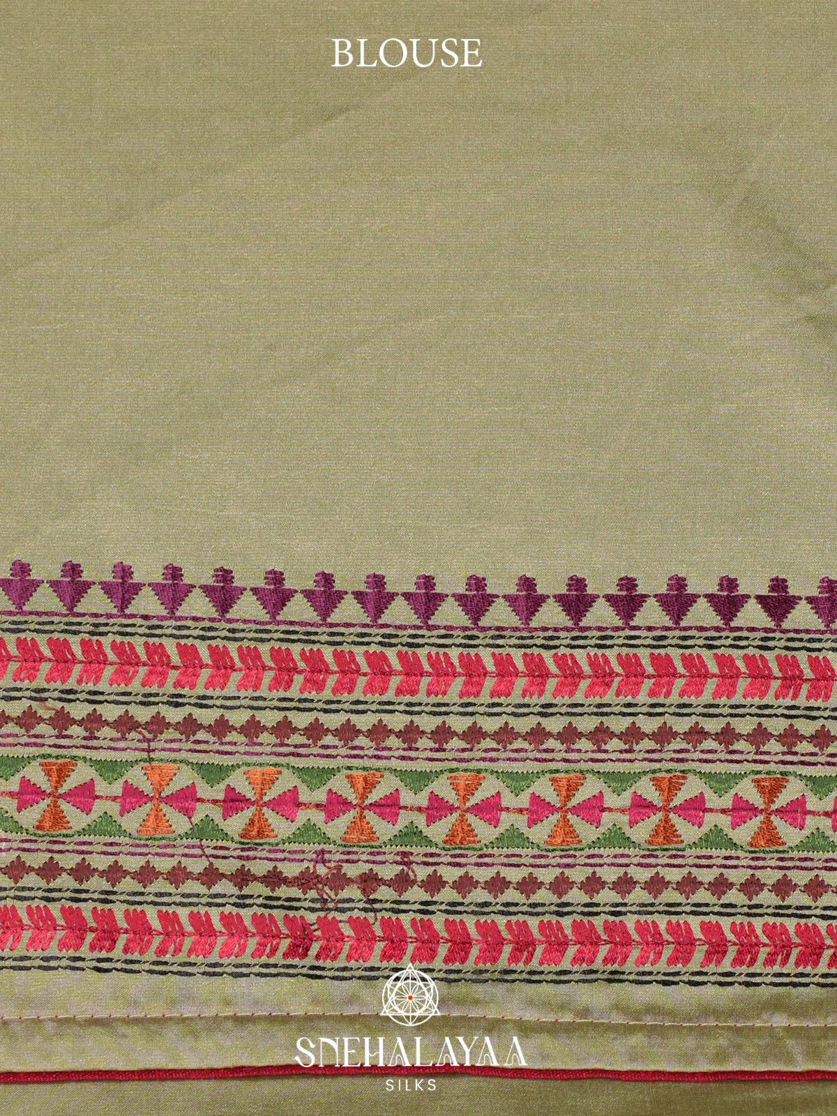 Pista Green Raw Silk Saree