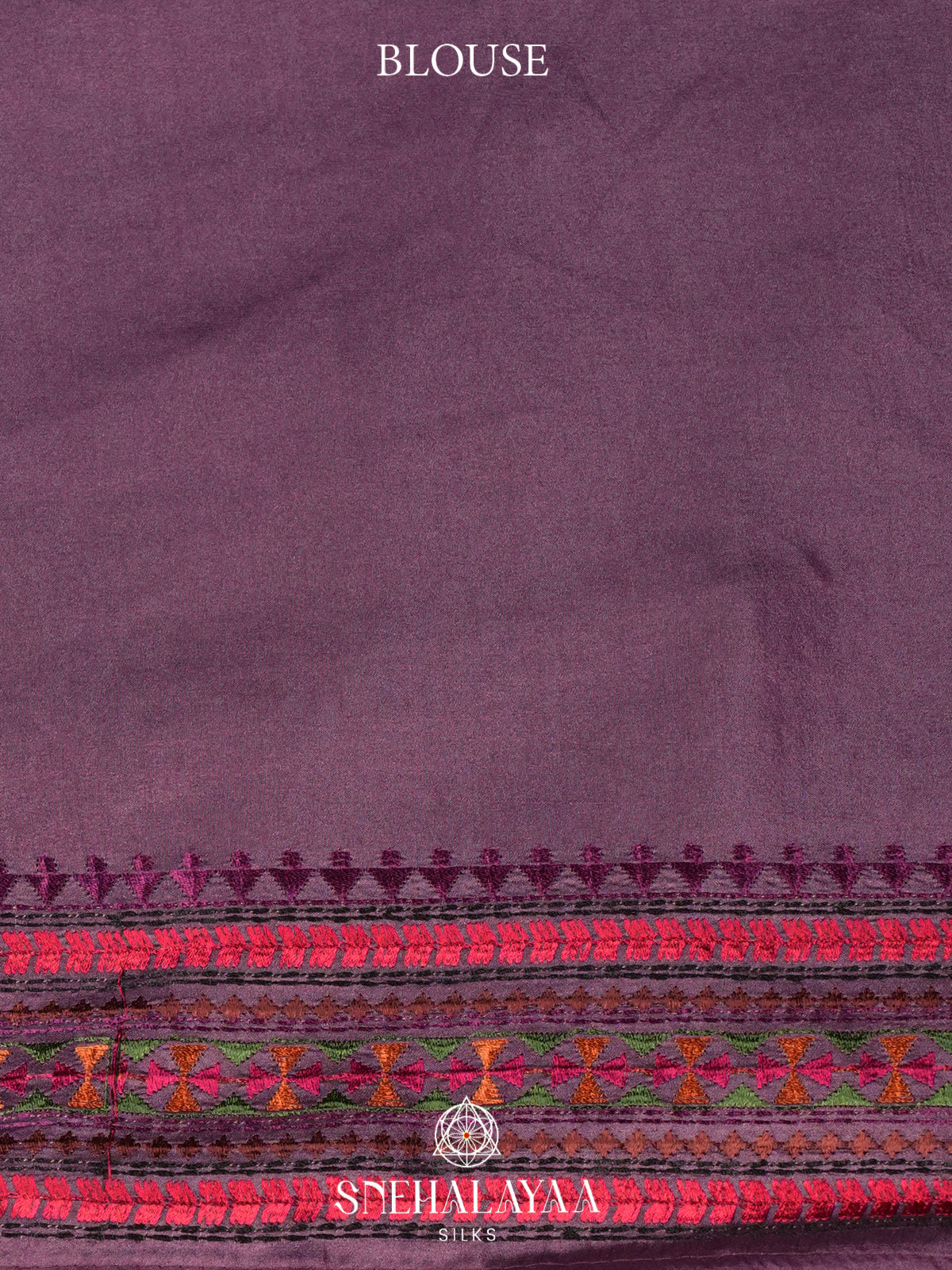 Aubergine Purple Raw Silk Saree