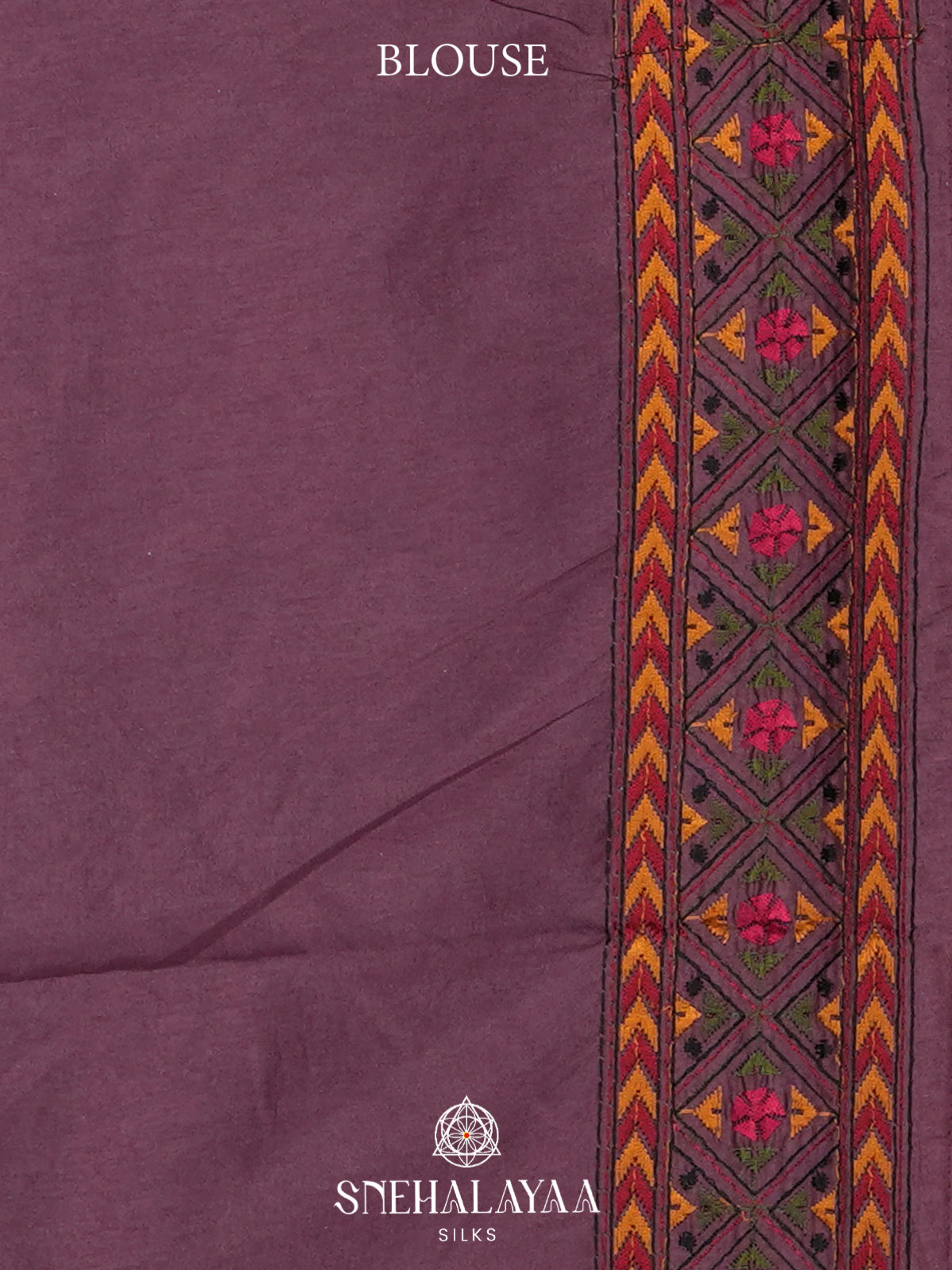 Aubergine Purple Raw Silk Saree