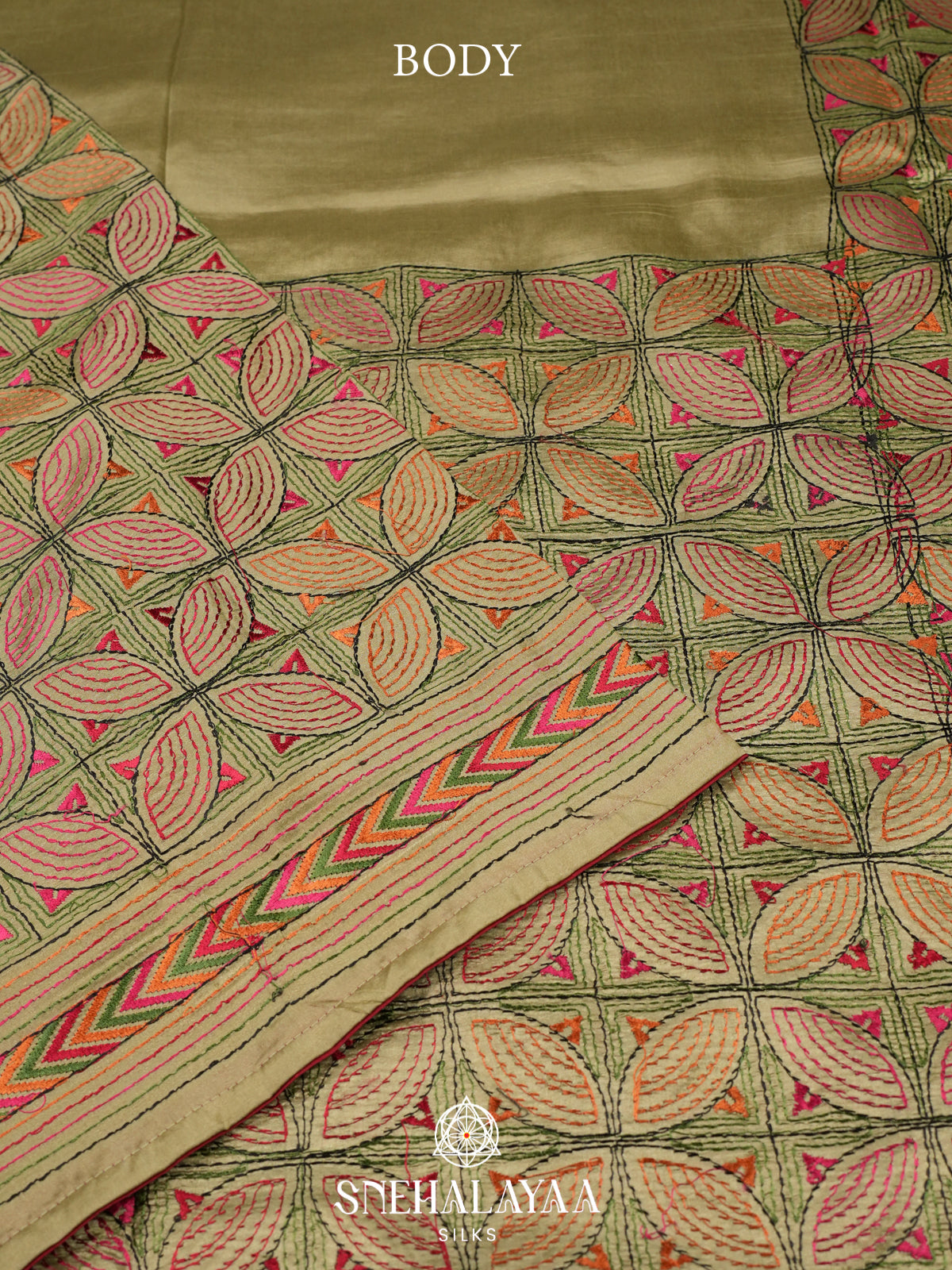 Pista Green Raw Silk Saree