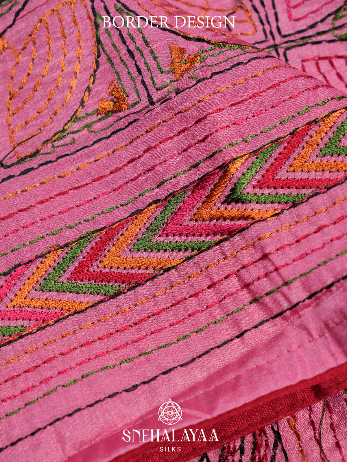 Pink Raw Silk Saree