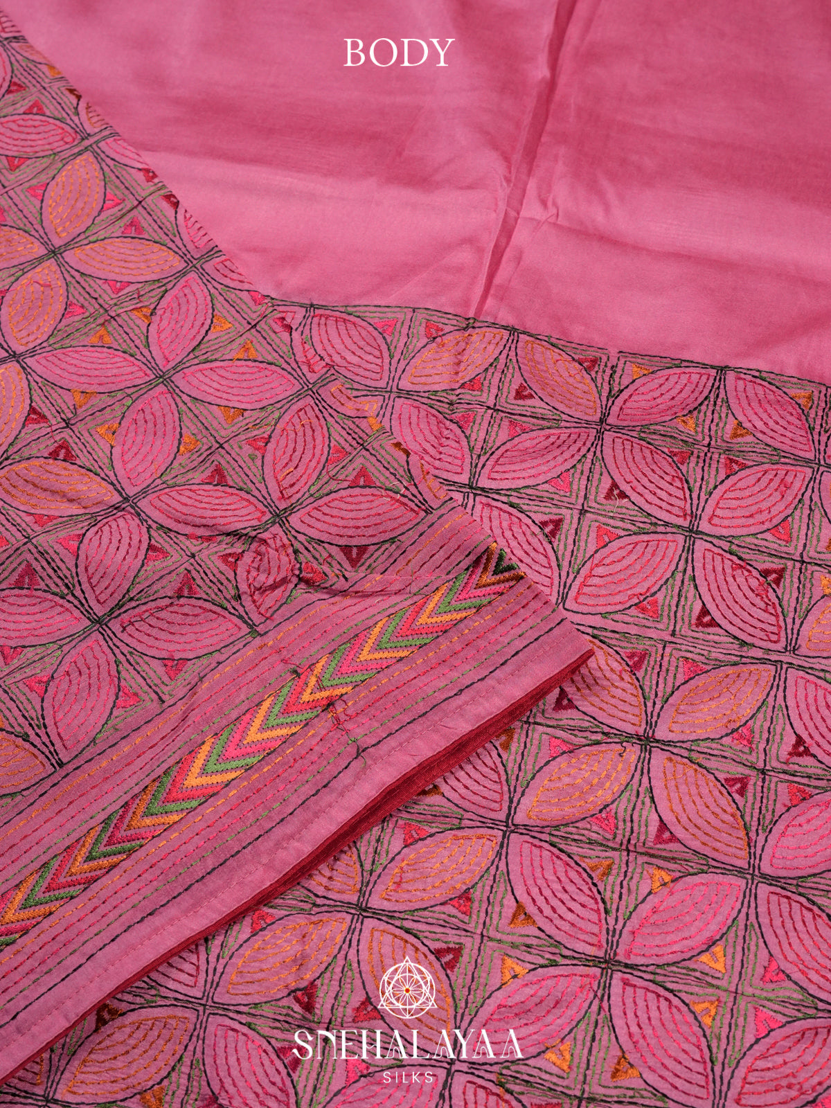 Pink Raw Silk Saree