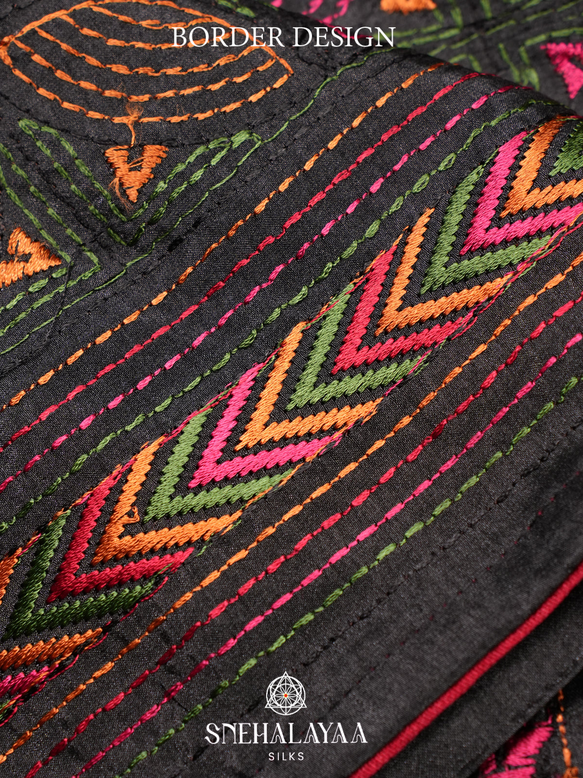 Balck Raw Silk Saree