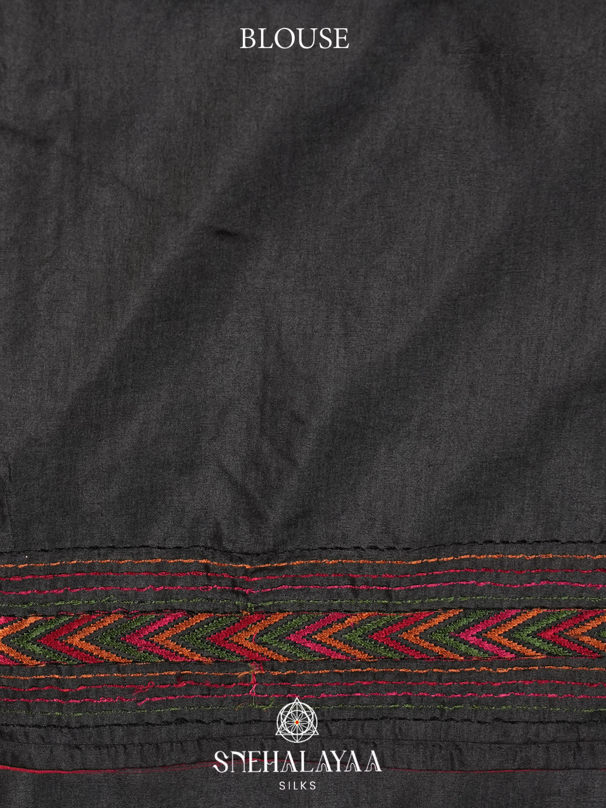 Balck Raw Silk Saree