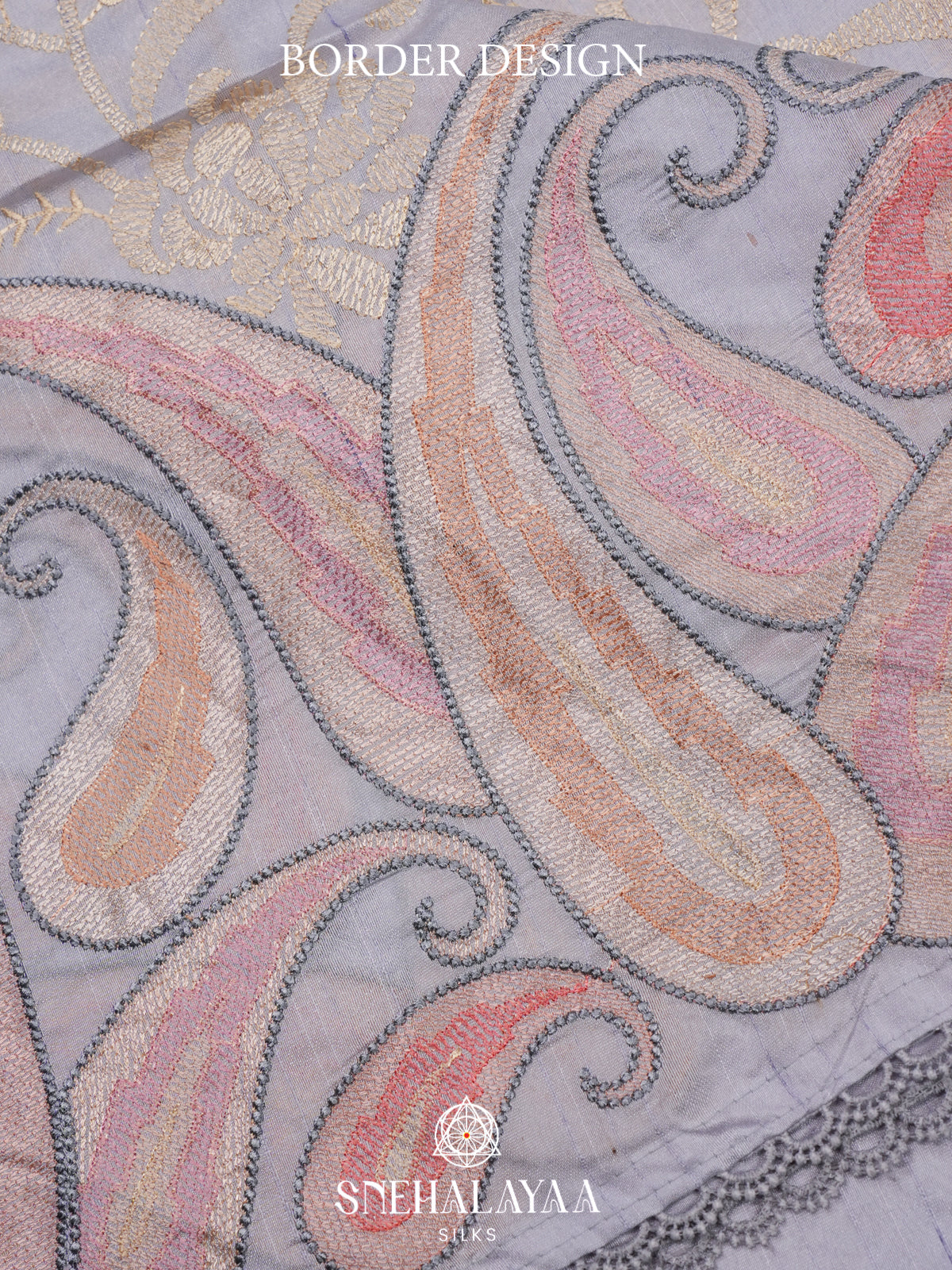 Pale Lilac Raw Silk Saree