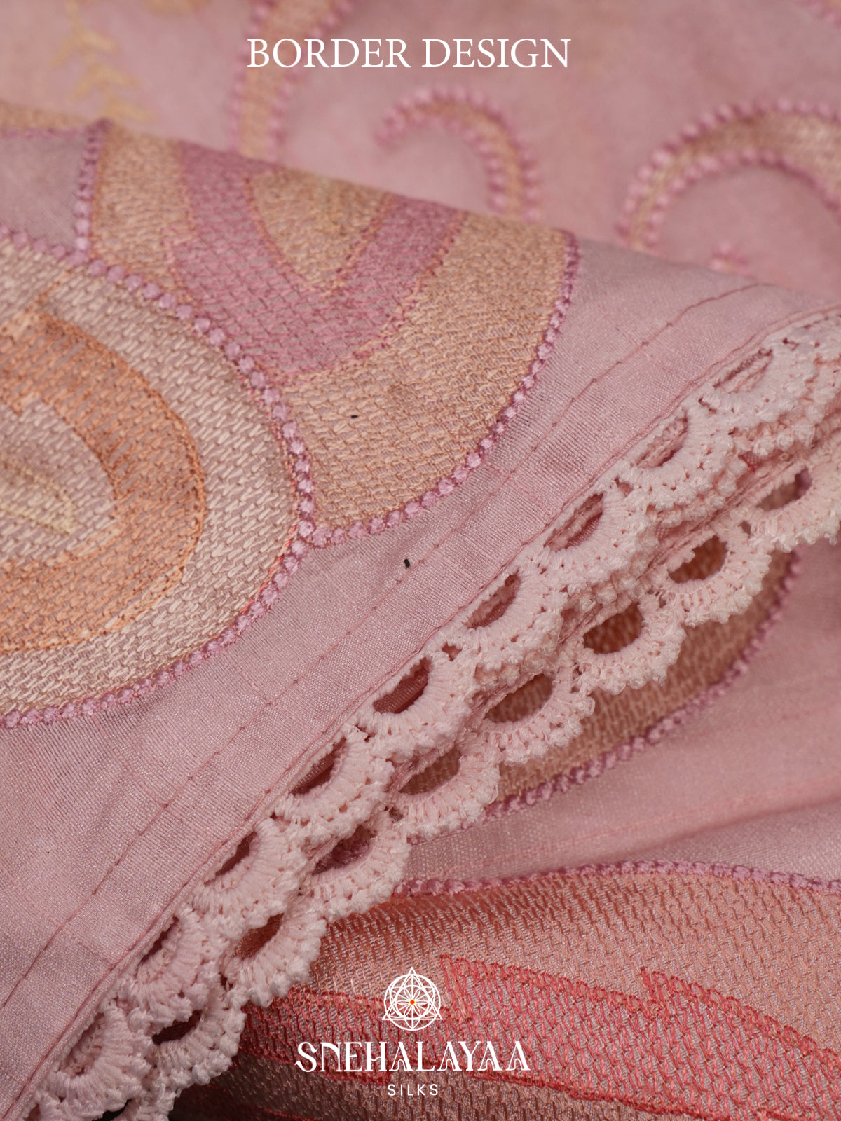 Baby Pink Raw Silk Saree