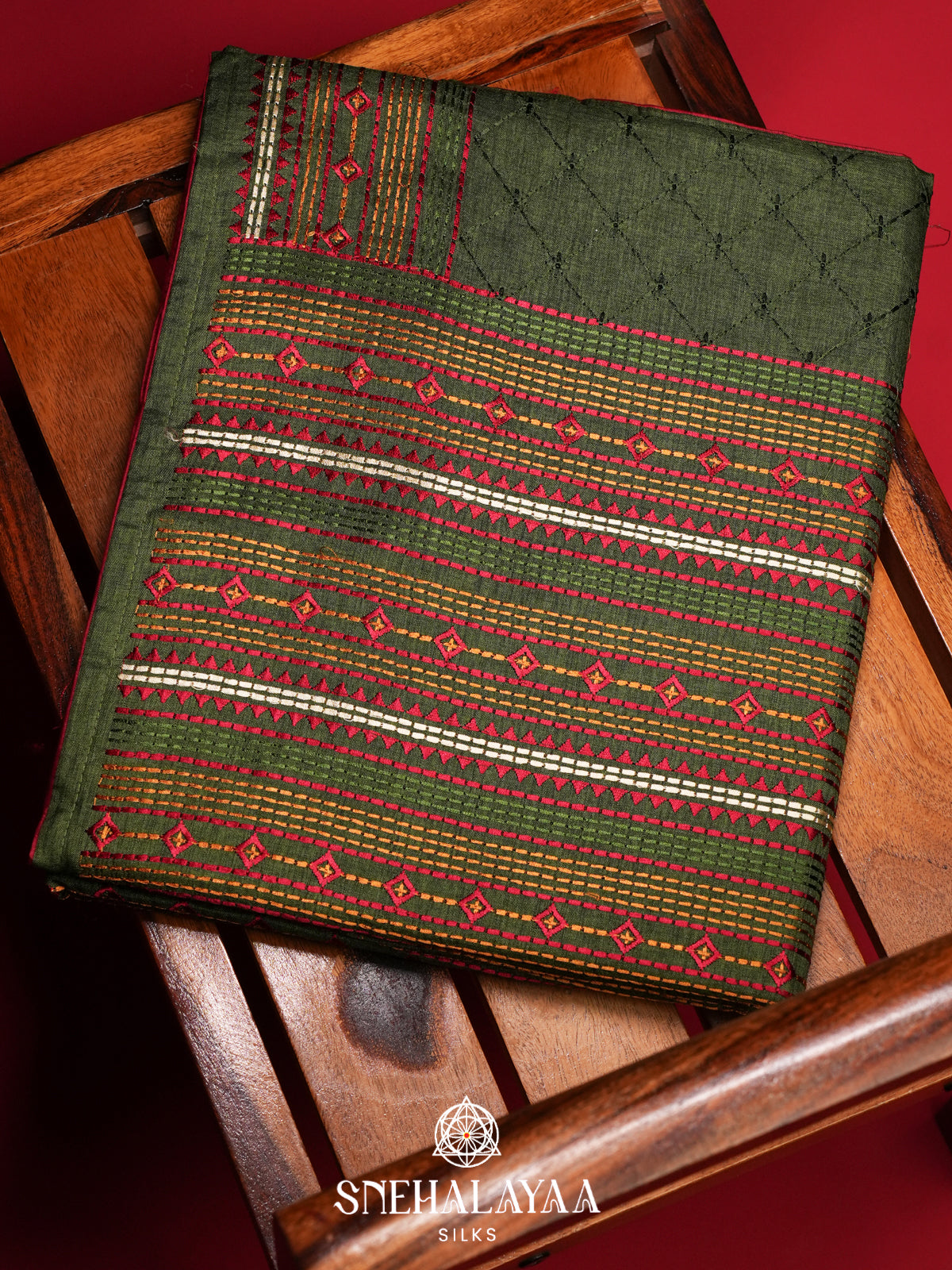 Green Tussar Saree