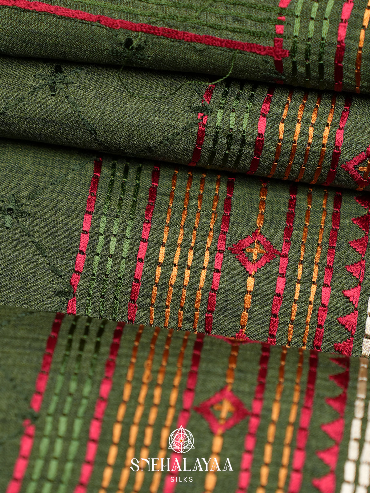 Green Tussar Saree