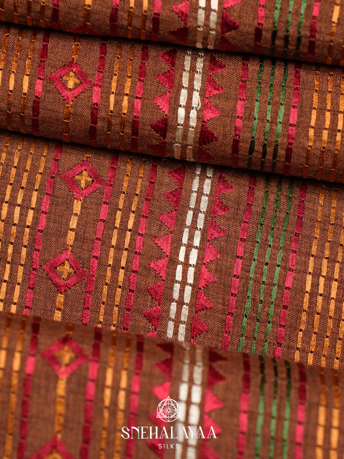Brown Tussar Saree