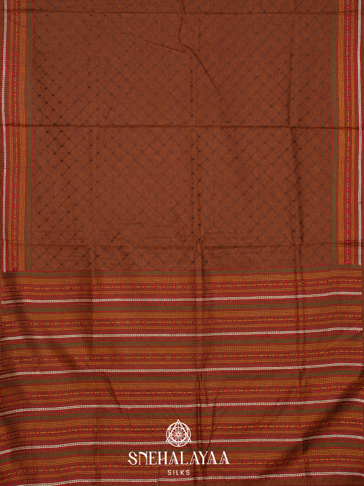 Brown Tussar Saree