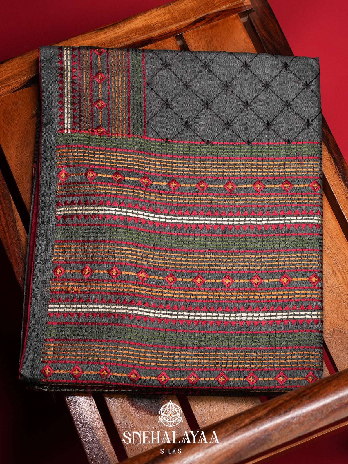 Grey Tussar Saree
