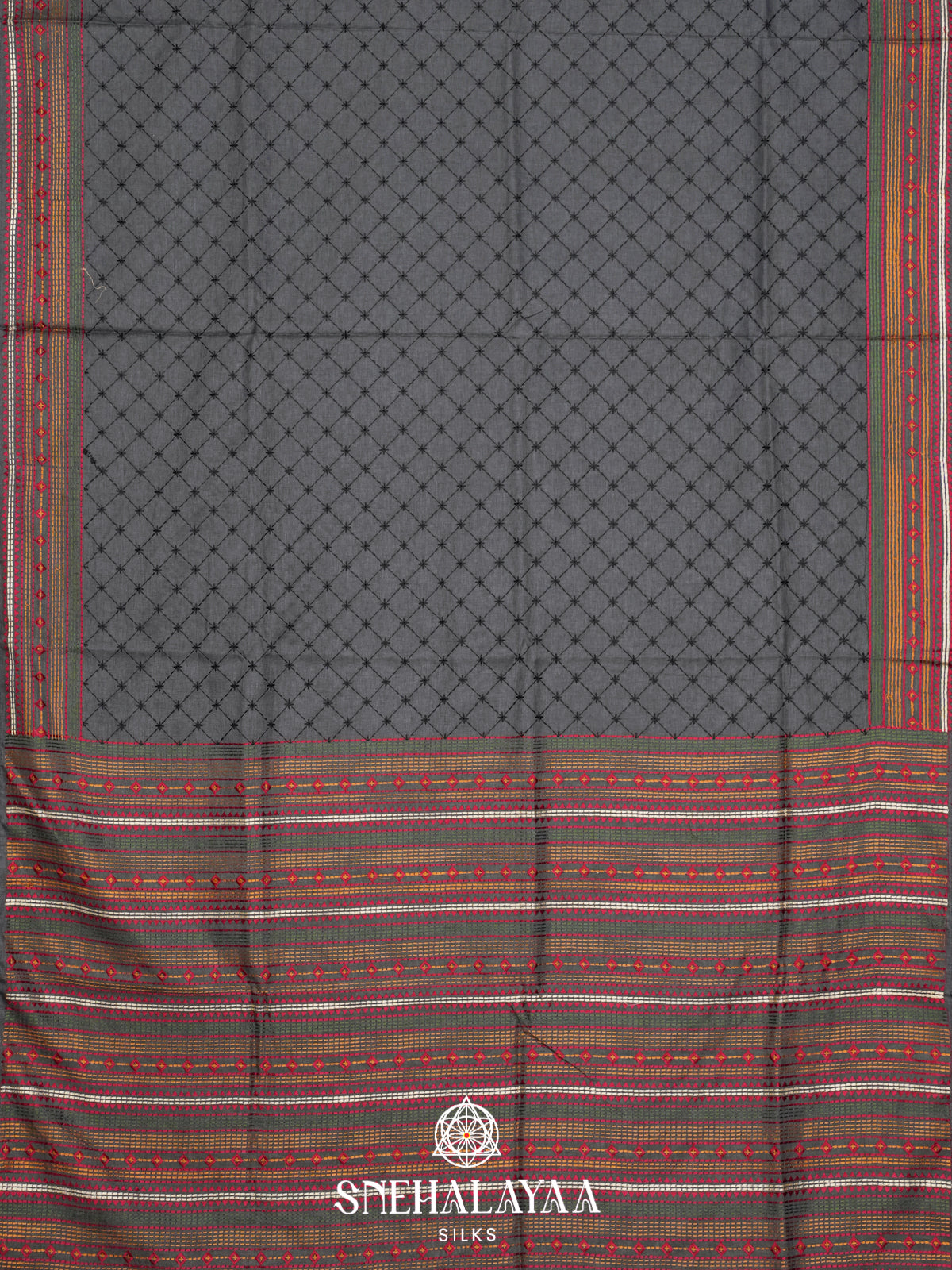Grey Tussar Saree