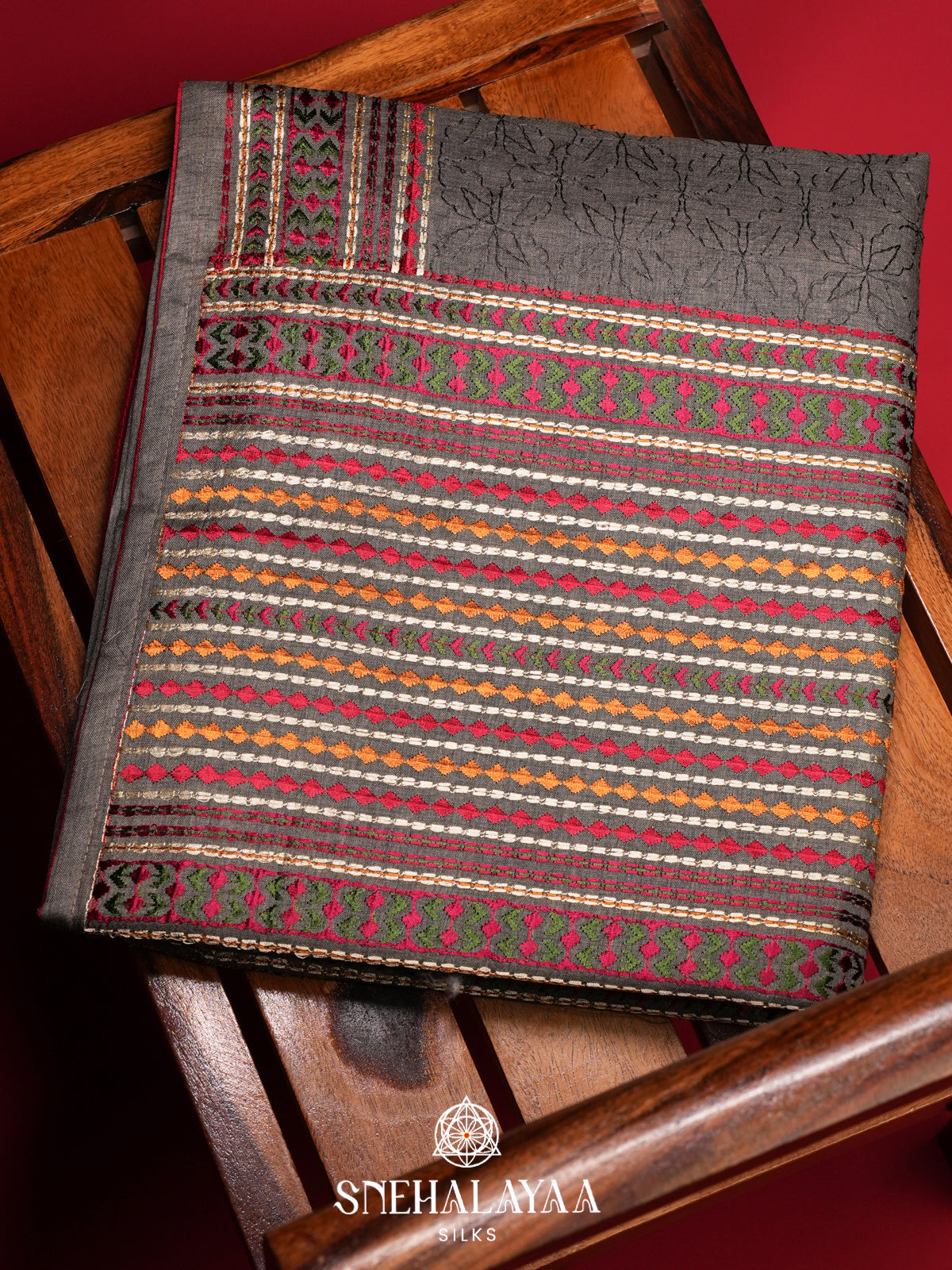 Grey Tussar Saree