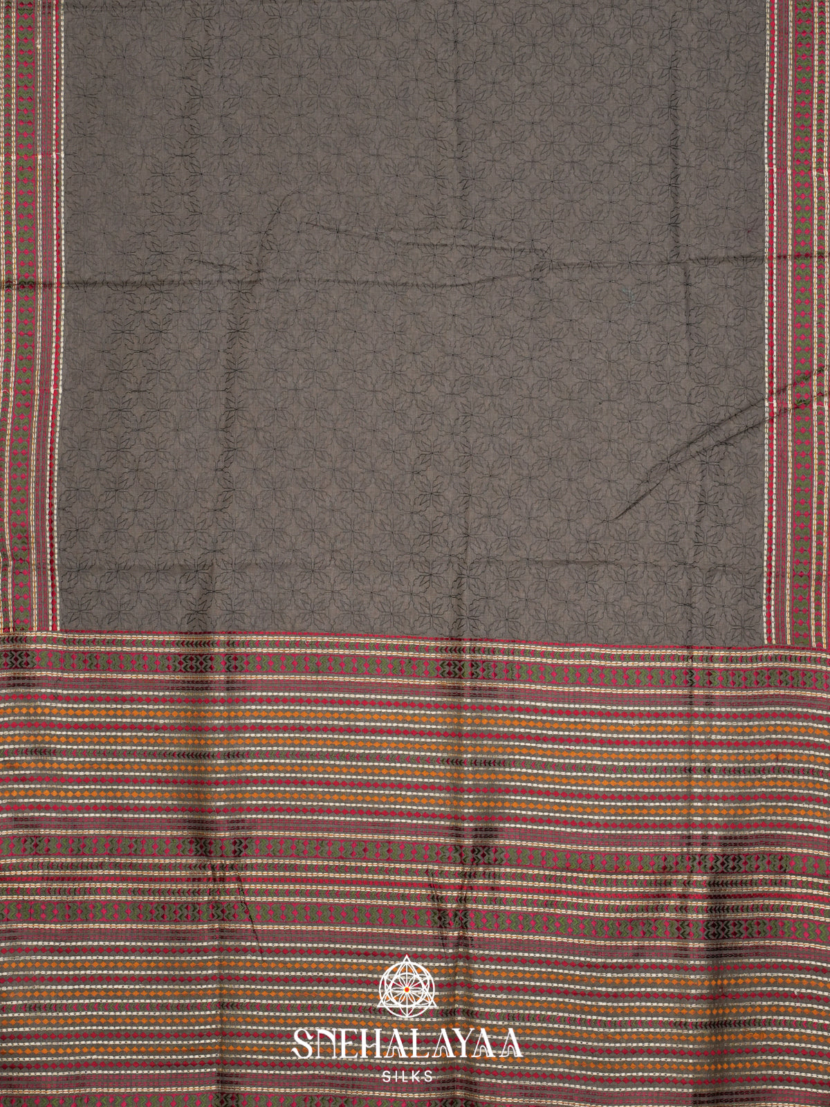 Grey Tussar Saree