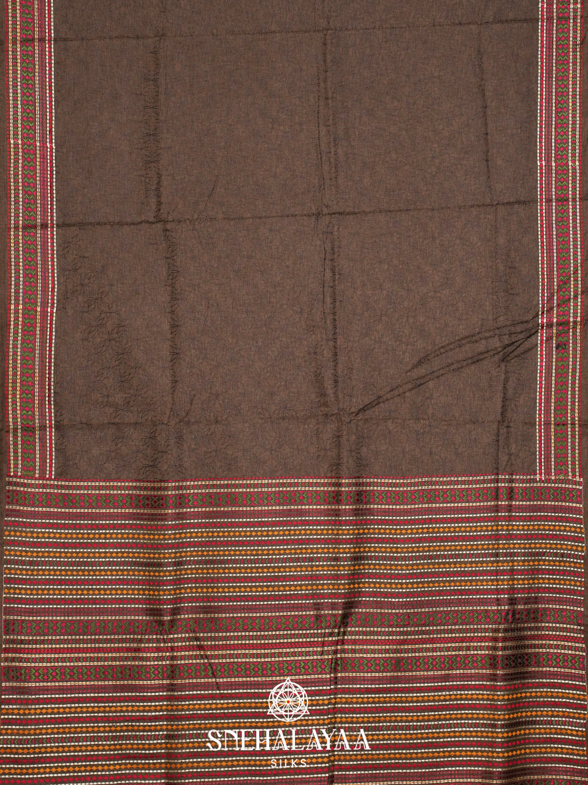 Brown Tussar Saree