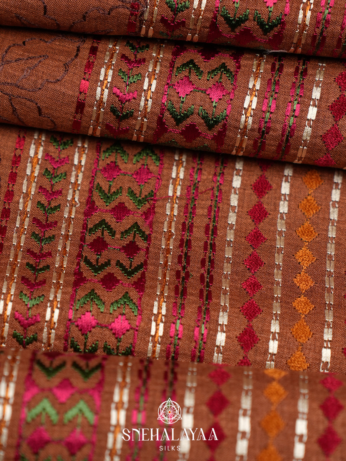 Brown Tussar Saree