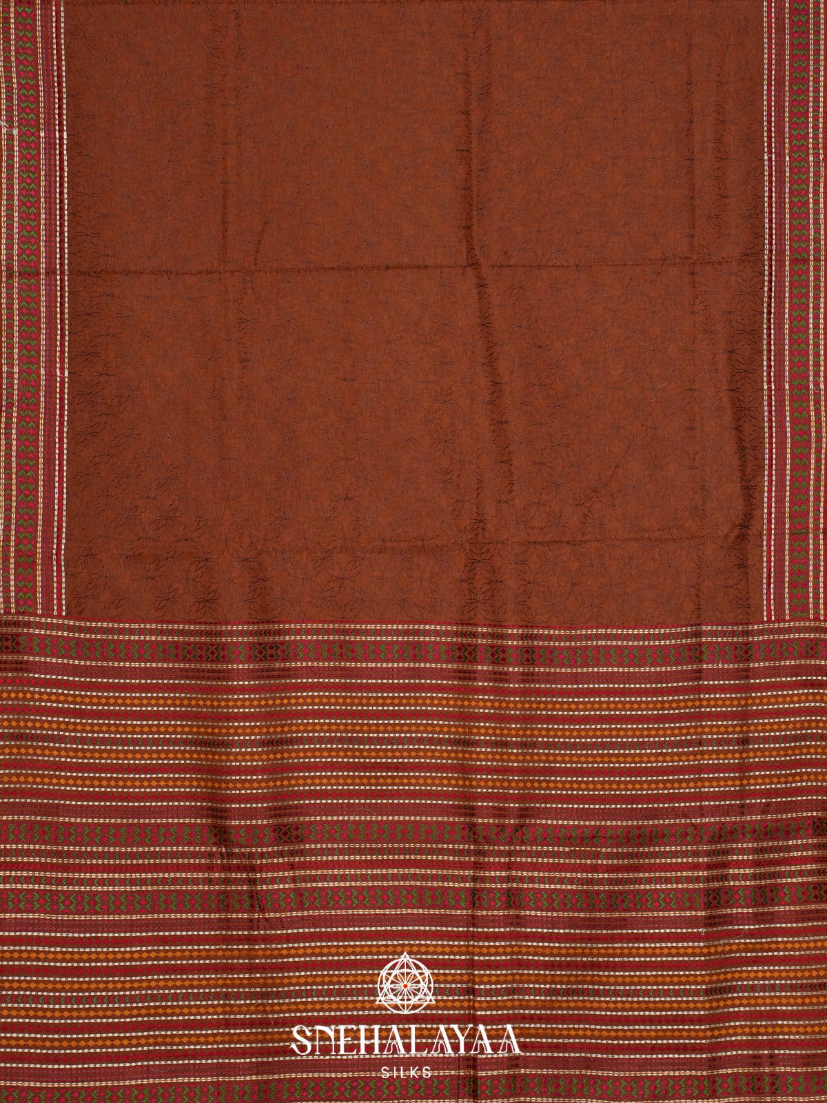 Brown Tussar Saree