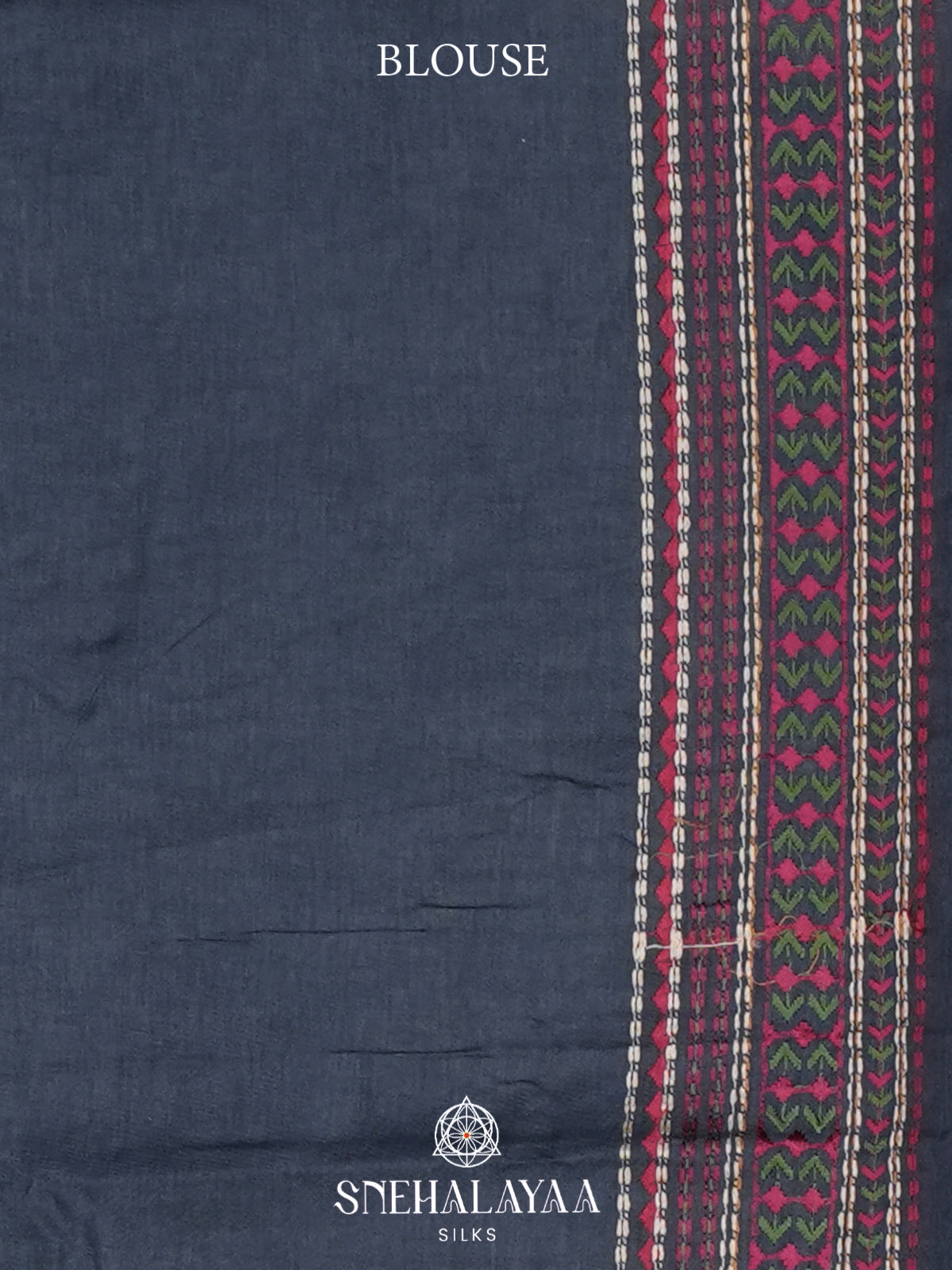 Midnight Blue Tussar Saree