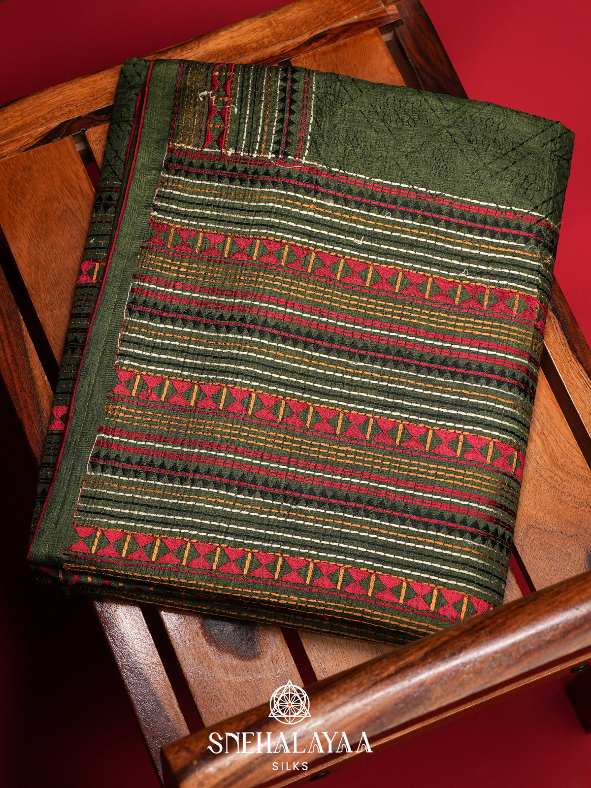 Green Tussar Saree