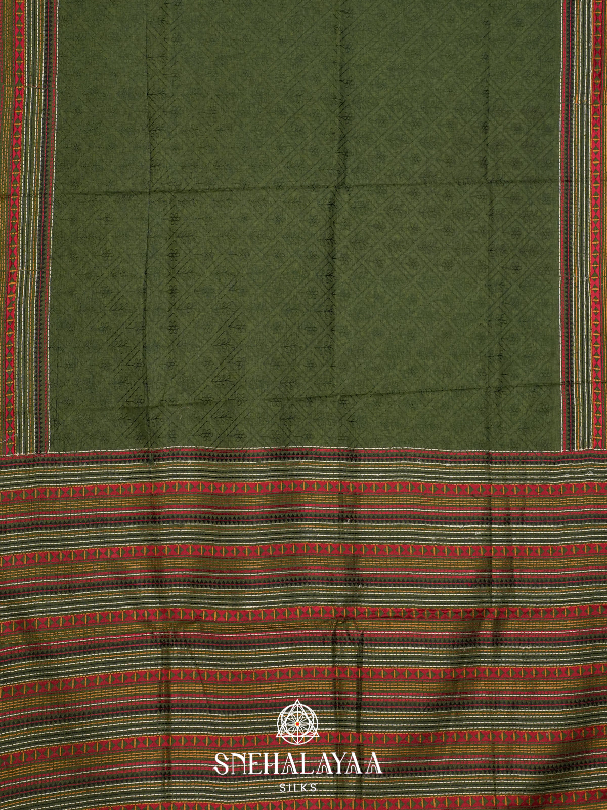 Green Tussar Saree