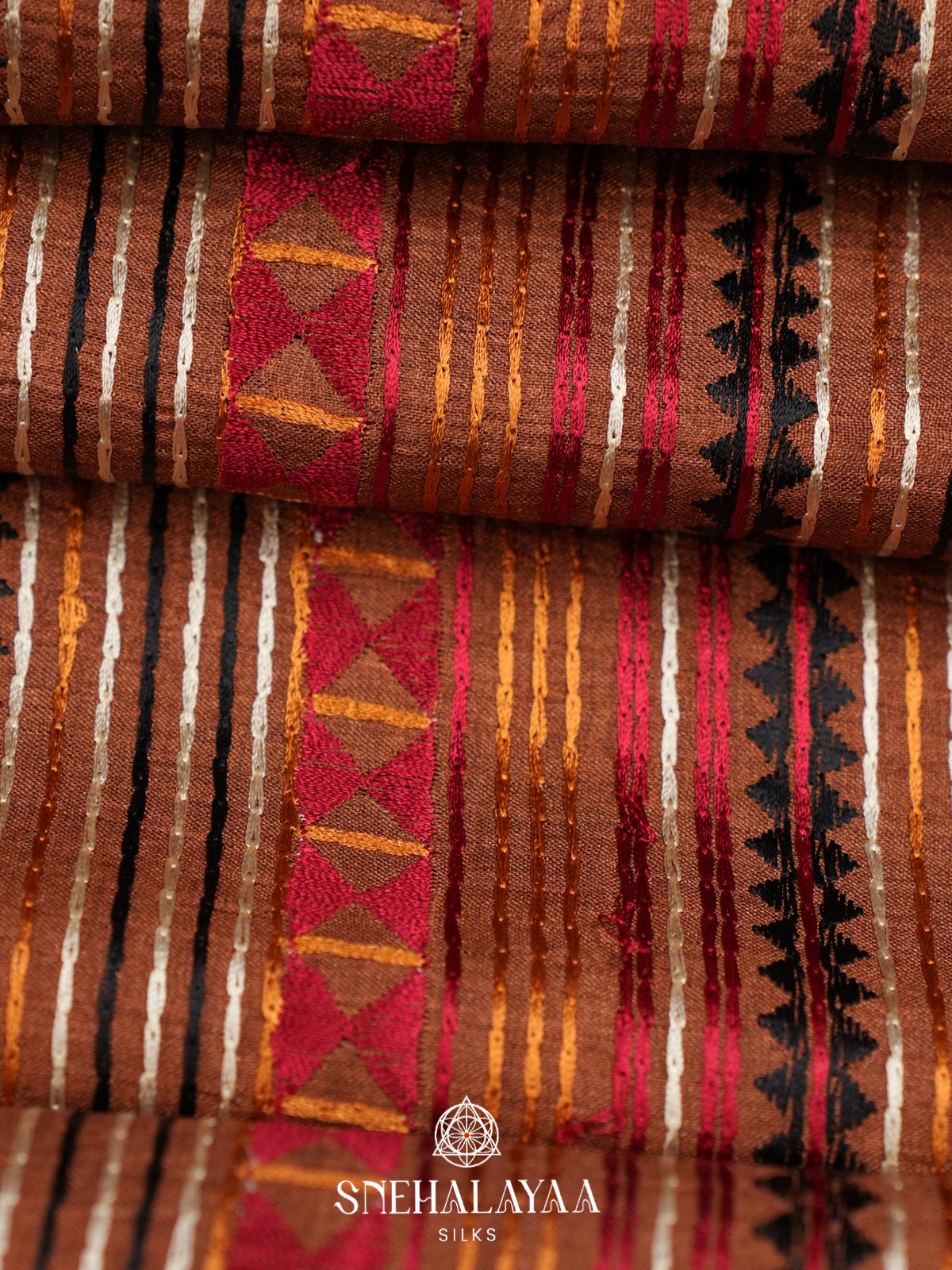 Brown Tussar Saree