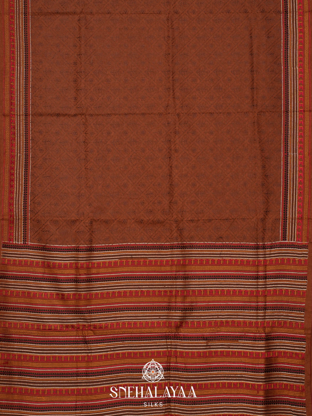 Brown Tussar Saree