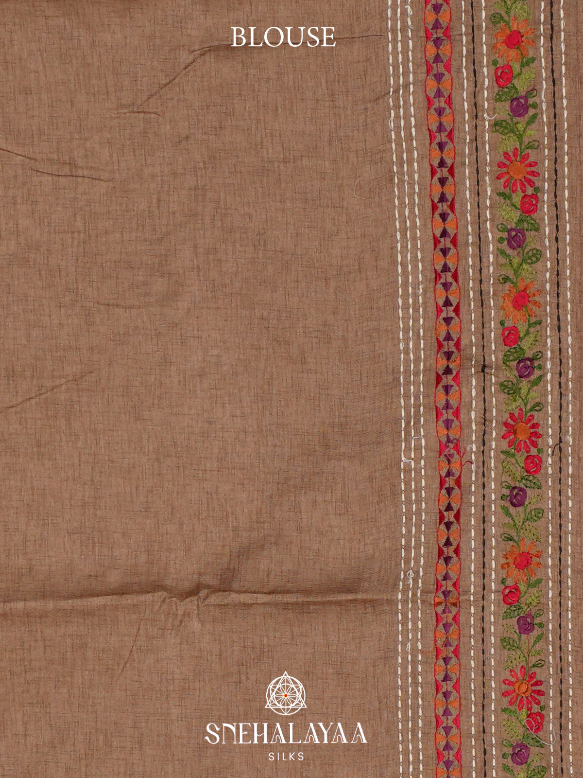 Beige Tussar Saree