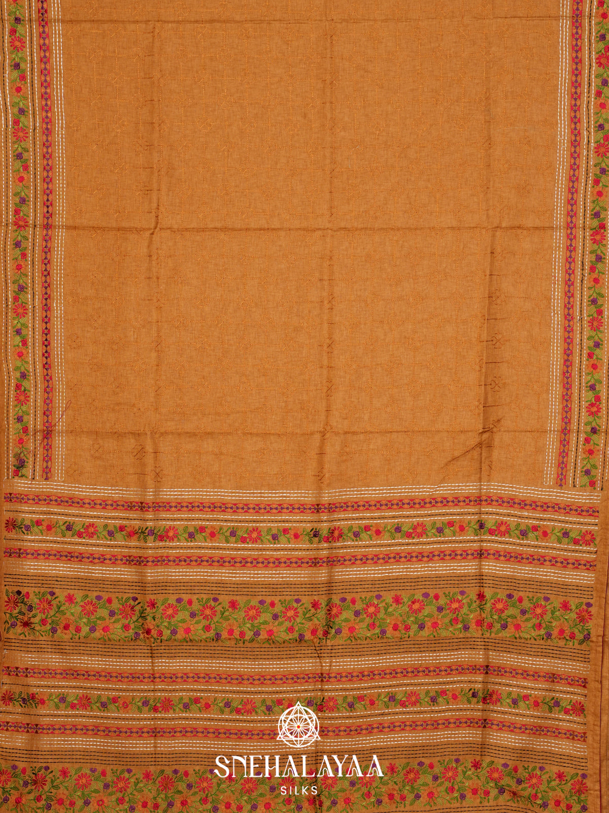 Yellow Tussar Saree