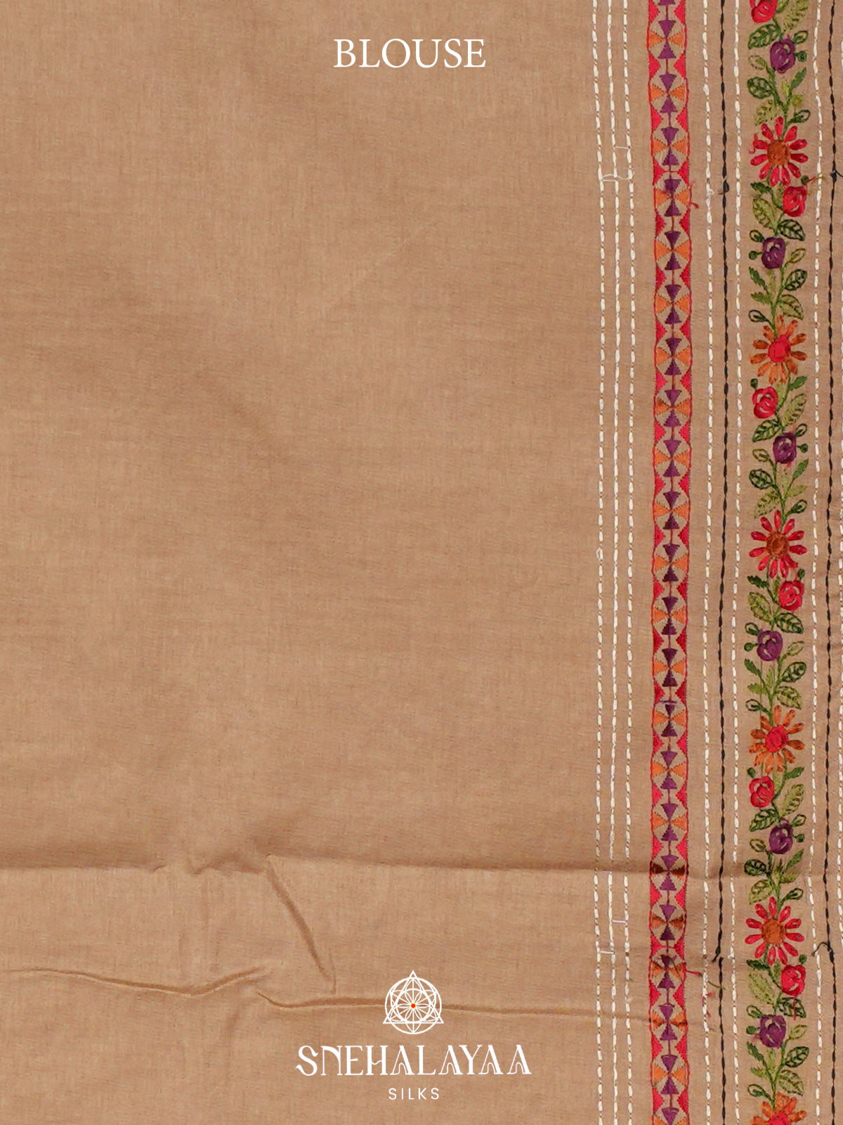 Beige Tussar Saree