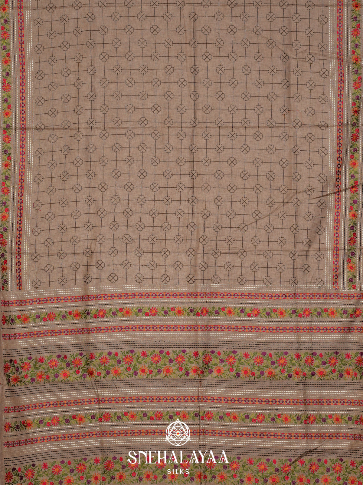 Grey Tussar Saree