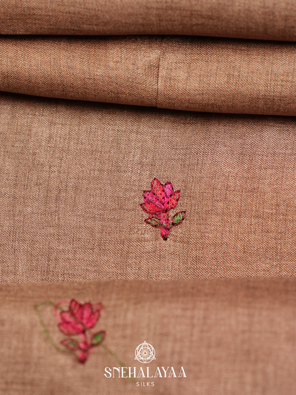 Beige Tussar Saree
