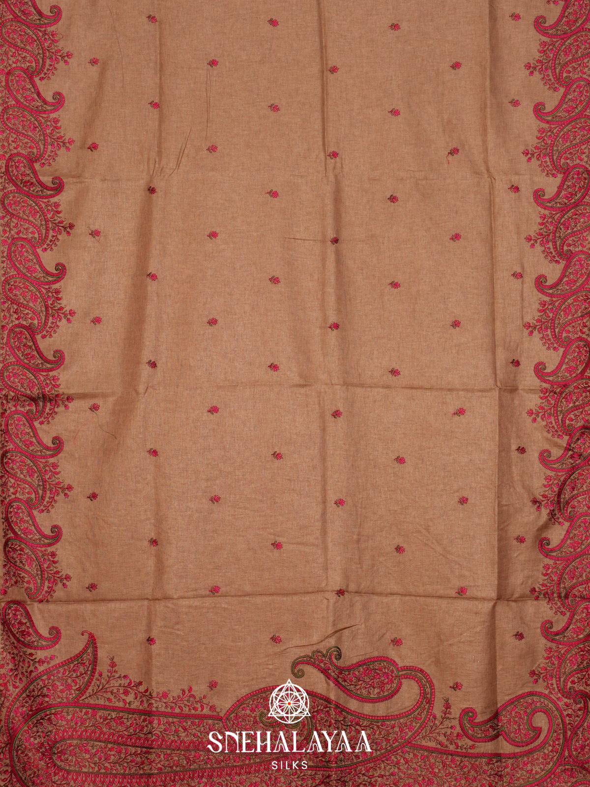 Beige Tussar Saree