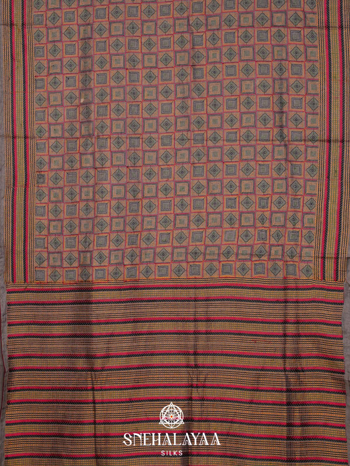 Grey Tussar Saree