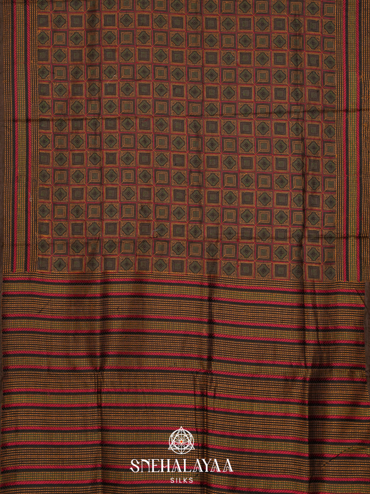Coffee Brown Tussar Saree