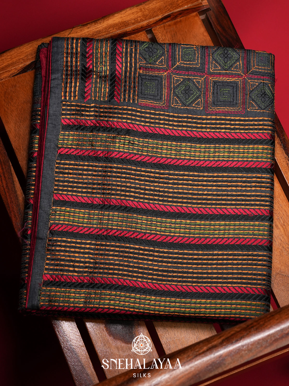 Blue Tussar Saree