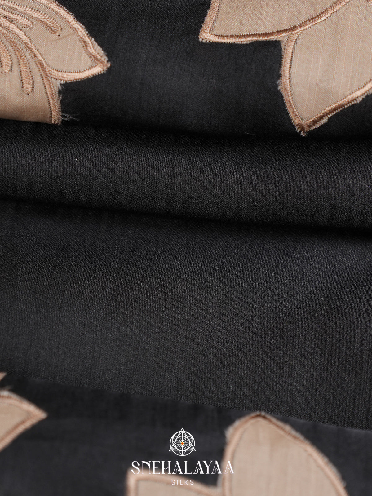 Black Raw Silk Saree