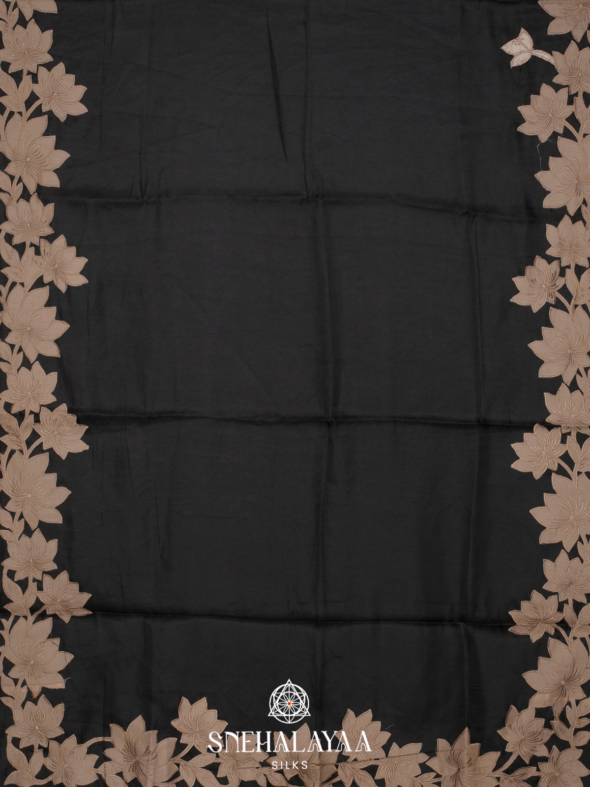 Black Raw Silk Saree