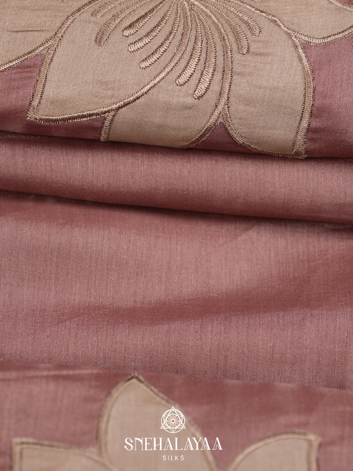 Mauve Raw Silk Saree