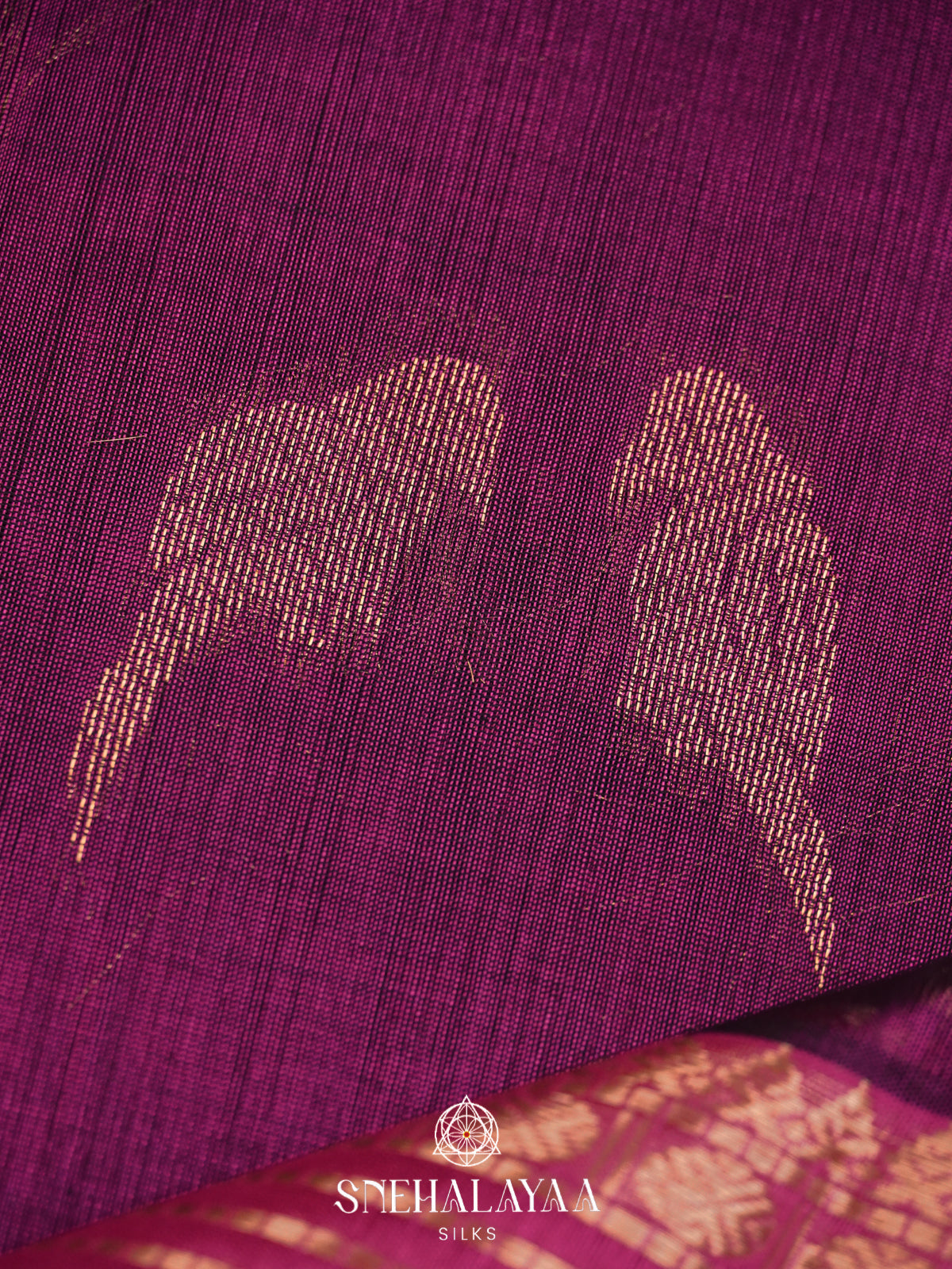 Purple Mangalagiri Silk Cotton Saree