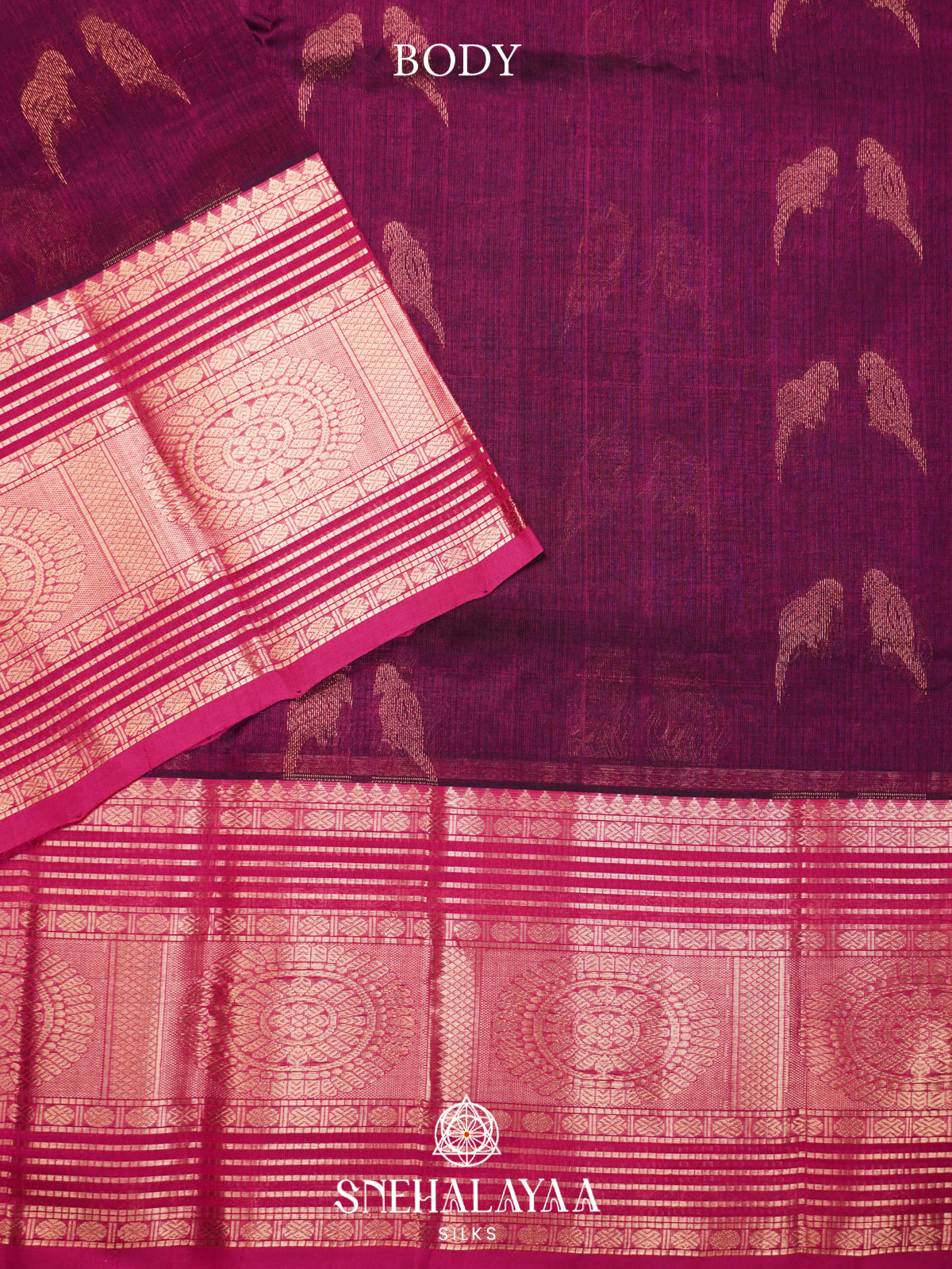 Purple Mangalagiri Silk Cotton Saree