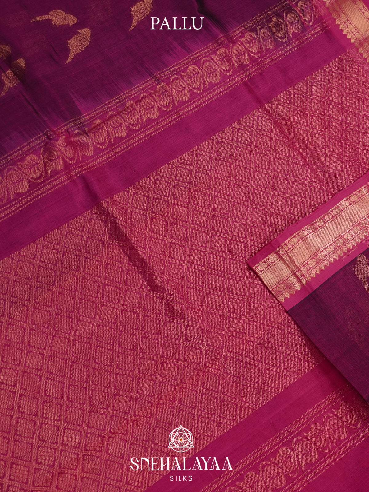 Purple Mangalagiri Silk Cotton Saree