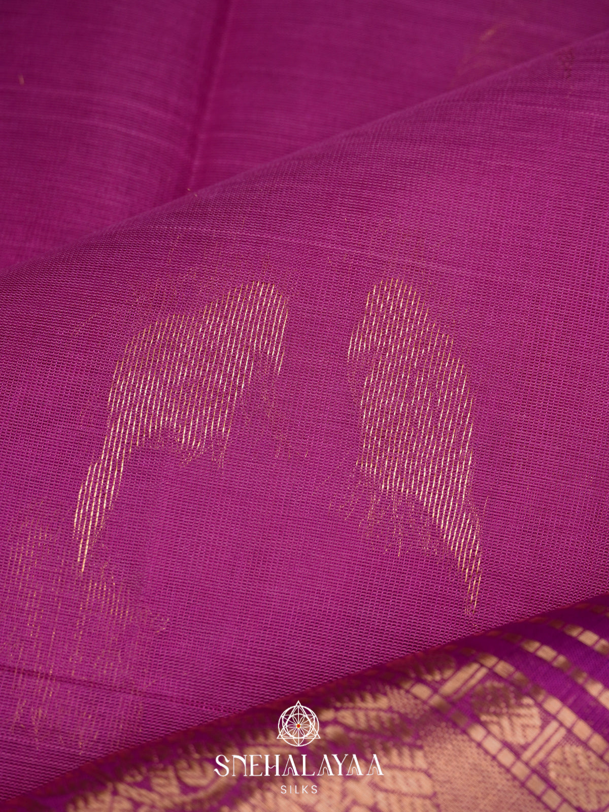 Magenta Mangalagiri Silk Cotton Saree